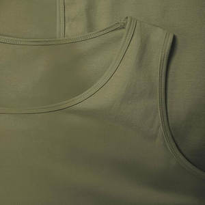 เสื้อกล้ามไร้รอยต่อสำหรับผู้ชายเสื้อกั๊กออกกำลังกายระบายอากาศได้ดีทำจากผ้าฝ้าย100% ผ้าถักนิตติ้งไซส์ใหญ่พิเศษ - Product Image 4