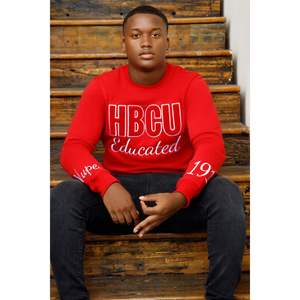 HBCU, sudadera de chenilla roja, bordado educativo, ropa de letras griegas, jersey de cuello redondo, Top de invierno cálido de lana clásico - Product Image 4