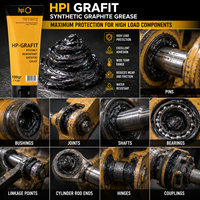 Graisse au graphite premium HPI GRAFIT pour niveleuses routières, engins de construction, équipements lourds, goupilles, bagues, joints, arbres, roulements