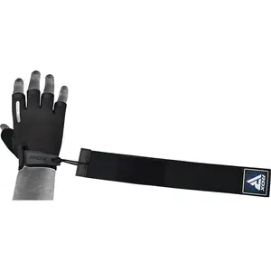 Alta calidad personalizable medio dedo azul gimnasio guantes venta al por mayor equipo de entrenamiento para el levantamiento de pesas Powerlifting Fitness entusiastas - Product Image 3