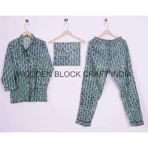 Nuevo Conjunto de Pijama de Algodón 100% Suave para Mujer, Estilo Moderno Vintage con Estampado Floral Digital, Camisón de Primavera, Ropa de Dormir de Estilo Diario - Product Image 1