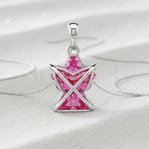 Pendentifs et breloques en argent sterling 925 plaqué or, Noël, ange rose fantaisie, bijoux fins, certifiés GIA IGI, diamant de laboratoire cultivé VVS - Product Image 3