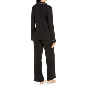 Comfortable Nightwear Set For Mens With Classic Woven Cotton Fabric And Relaxed Fit <b>Pants</b> Ideal For Restful Sleep And Home Use - Product Image 3