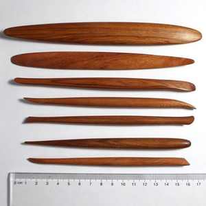 Ensemble de crochets en bois naturel simples, légers et ergonomiques pour le tricot à la main - Product Image 5