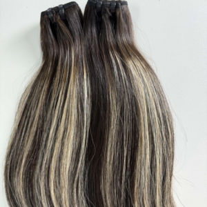 Extension de cheveux de trame de cheveux humains vierges de couleur de piano - Product Image 1