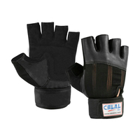 Celal Inc Sarung Tangan Crossfit Pelindung Telapak Tangan untuk Angkat Beban Setengah Jari Tebal 3-4mm Neoprena Terbuka di Bagian Telapak Tangan dengan Penyangga Pergelangan Tangan 2-in-1 Unisex