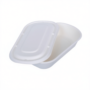 Coperchio per Contenitore Alimentare Monouso in Materiale Bagasse per Lunch Box - Product Image 2