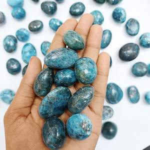 Apatite bleue en vrac dégringolée pierres précieuses-énergie positive et fabrication de bijoux cristaux-vente en gros Apatite bleue polie Tumble - Product Image 6