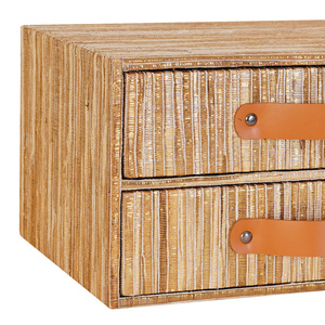 Organizador de Cajones de Escritorio de Doble Nivel Ecológico, Tejido a Mano con Jacinto de Agua y MDF, Hecho a Mano, Multifuncional, TSCA BSCI - Product Image 6