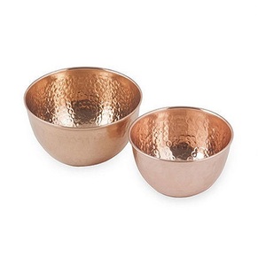 Bol de service en cuivre martelé, taille personnalisée, forme ronde, pour snacks, chocolats, à prix raisonnable - Product Image 2