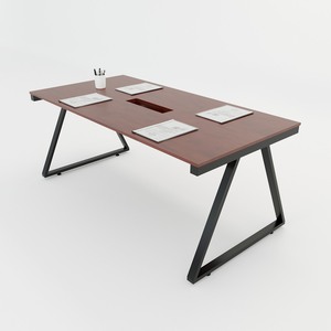 Pieds de table de conférence en acier 180x90cm Trapeze II Concept Système d'assemblage - Minimaliste Contemporain pour utilisation en salle de conférence d'hôtel - Product Image 3