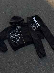 Poids lourd unisexe goutte épaule Crop Cut grand sweat à capuche personnalisé coton lourd Gsm couleur unie Boxy Fit surdimensionné sweats à capuche courts - Product Image 3