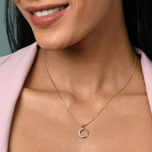 NOVAMART Fine Geometric Silver <b>Titanium</b> Pendant <b>Chain</b> with Bohemian Vintage Style Trendy Rhodium & Gold Plated for Gift Wholesal - Product Image 3