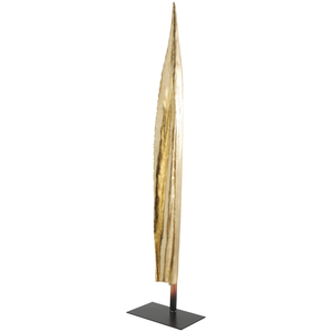 Forme arrondie Sculpture en aluminium la plus étonnante Sculpture en métal de conception martelée de qualité supérieure avec base finie noire - Product Image 5