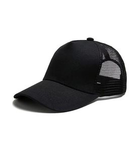 Vente chaude hommes classique coton 5 panneaux camionneur chapeau haute qualité réglable maille casquette de Baseball Logo personnalisé mode pour la plage - Product Image 5