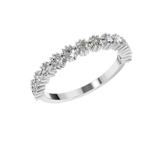 Minimalista VVS Original Moissanite Diamond Eternity Wedding Band 925 Sterling Silver Prong Setting Joyería fina para mujer - Product Image 1