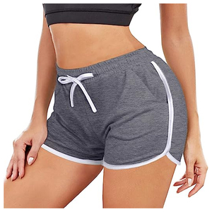 Pantalones cortos de Yoga para mujer, pantalones calientes de verano de Color sólido, pantalones deportivos regulares informales, pantalones cortos de Ciclismo de alta elasticidad para niñas, flores altas - Product Image 6