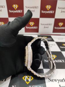 Montre Hip Hop de luxe personnalisée en moissanite montre en moissanite blanche complète montre Hip Hop de marque Ice Out pour hommes - Product Image 6