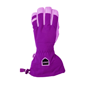 Gants de ski imperméables et isolés avec logo personnalisé, coupe-vent, chauds pour l'hiver, pour le snowboard, avec cordon de serrage réglable, unisexes - Product Image 3