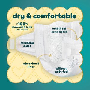 Pañales Pampers Swaddlers, Talla 0 (hasta 4.5 kg), 140 Unidades, Absorbentes, Mantienen al Bebé Seco y Cómodo, Seguros para la Piel, Desechables - Product Image 5