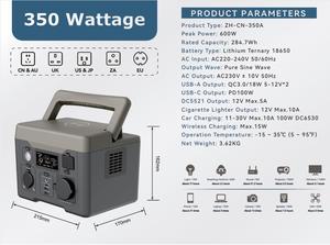 Hatch HG-B01 Outdoor <b>Power</b> <b>Station</b> 350W Ternary Lithium Battery <b>Solar</b> for Camping Hiking & Travel Home Use - Product Image 3