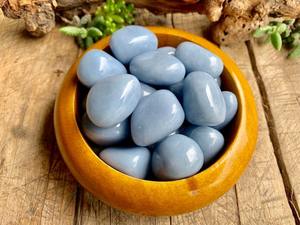 Pierres dégringolées d'agate d'alfazal naturel de qualité supérieure gravier de cristal de guérison poli pour Feng Shui beau cristal de pierre d'angélite - Product Image 2