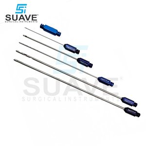 SUAVE SURGICAL I-Cánula de Liposucción para Cirugía Plástica, Juego de 5 Piezas con Adaptador de Transferencia, Mango Chapado en Azul - Product Image 4