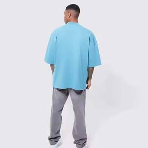 men's Lettering Knitted T-Shirt | Custom Logo Cotton Tee | Fashion Streetwear RTS <b>Apparel</b> for USA UK EU Market - Product Image 4