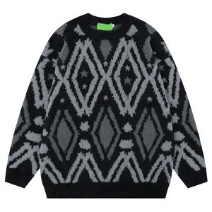 Pull Argyle confortable pour femme avec logo personnalisé/chaleur respirante de couleur pour la saison automne/hiver - Product Image 6