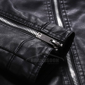 Chaqueta de cuero para hombre de alta calidad personalizada 2025, nuevo estilo, lona ligera, a prueba de viento y a la moda para el invierno - Product Image 5