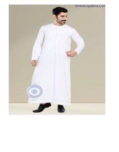 Iijabia blanc omanais hommes Thobe Jubba vente en gros arabe saoudien hommes Thobes Jubbah fabricant 2025 vêtements islamiques de haute qualité - Product Image 3
