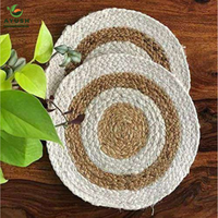 Chemin de table en jute de qualité alimentaire, fait main, léger, résistant à la chaleur, épaisseur 5 mm, personnalisable, lavable, réutilisable, multi-usages