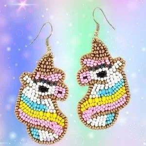 Déclaration Artisanat Perlé Broderie Coloré Boucles D'oreilles Bijoux Élégant Fantaisie Élégant Et Premium Dernier Par Hiba Enterprises - Product Image 5