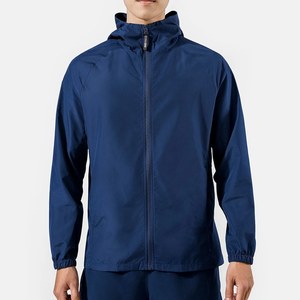 Chaqueta cortavientos informal al por mayor para hombre con diseño de capucha - Product Image 1