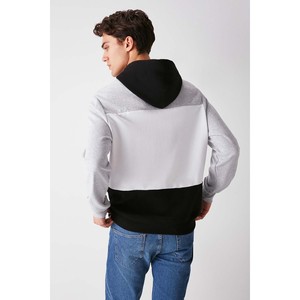 GRIMELANGE Clyde <b>Men's</b> Bloklu Hooded Drawstring Fleece Lined <b>Sweatshirt</b> - Product Image 4