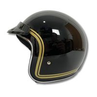 Nouveau casque de moto rétro CRX Bogo-X de haute qualité noir brillant avec visière transparente doublure en mousse ABS approuvé par le DOT face ouverte