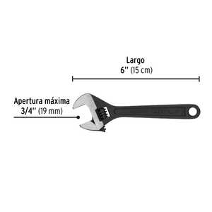 Llave ajustable (periquito) 6 'azulado, Pretul - Product Image 4