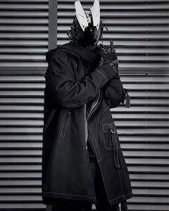 2025 New Arrival High Street Bomber Cyberpunk Art Jacket Techwear Jacket Unisex with Custom Logo on the Chest - Product Image 3