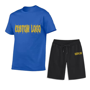 Conjuntos de camiseta para correr de verano con estampado personalizado para hombre, patrón 3D de punto de estilo Vintage transpirable, incluye sudadera y pantalones cortos - Product Image 5