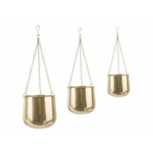 Juego de 3 floreros modernos para colgar en la pared para el hogar y el hotel, florero de metal redondo de color dorado, florero decorativo, decoración del hogar - Product Image 5