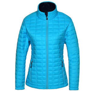 Veste d'hiver matelassée pour femme de qualité supérieure avec col montant, imperméable et coupe-vent, en nylon, doublure en laine - Product Image 1