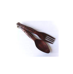 Juego de utensilios de madera hechos a mano, cuchara y tenedor de cocina, decoración del hogar, artículos para hoteles y hogar - Product Image 5