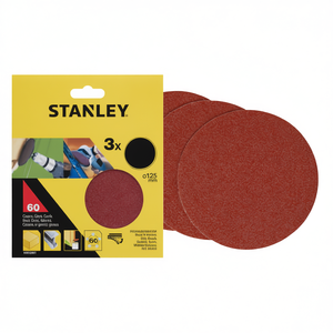 Stanley 125 mm pour disques de ponçage Velcro, multi-pack avec accouplement rapide - Product Image 2