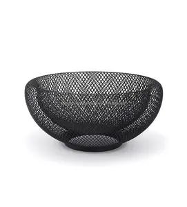 Mesh Fruit Bowl Cesta De Frutas Decorativa Metal Candy Dish Holder Stand para Kitchen Counter Mesa de Jantar Office12 Polegada