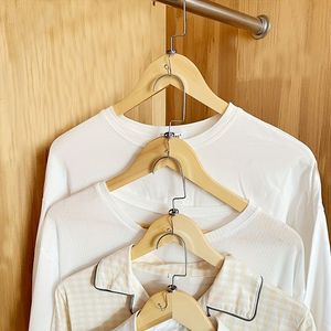 Solid Natural Wooden Colour Wood <b>Hanger</b> for Wardrobe Bathroom or Living Room - Product Image 6