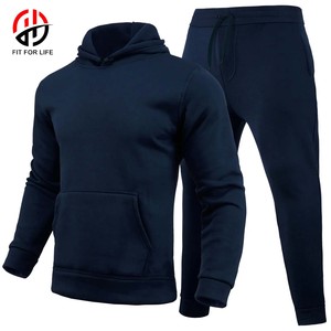 Vente en gros de survêtement pour hommes avec impression personnalisée High Street Style deux pièces survêtements avec col montant et fermeture à glissière pour l'hiver - Product Image 1