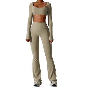 Conjunto de Leggings Deportivos Transpirables y Shorts de Yoga para Mujer, Diseño Personalizado 2026, Cintura Elástica, Nuevo Suministro de Fábrica, Sostenible - Product Image 2