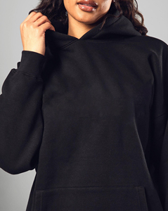 Haute qualité femmes survêtement couleur unie surdimensionné goutte épaule 100% coton 2 pièces Baggy tenue décontracté survêtement pour femmes - Product Image 3