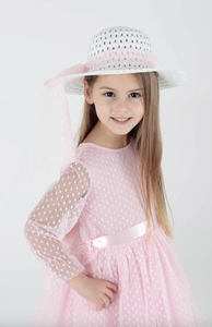 Ahengim ragazze rosa con cappello abito in Tulle AK2228 vestito da bambina vestiti per bambini ragazze abiti da festa
