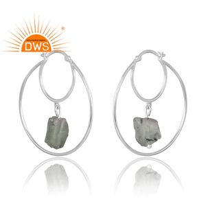 Pendiente de piedras preciosas de fluorita Natural de Plata de Ley 925, joyería personalizada para mujer, regalo para ella - Product Image 2